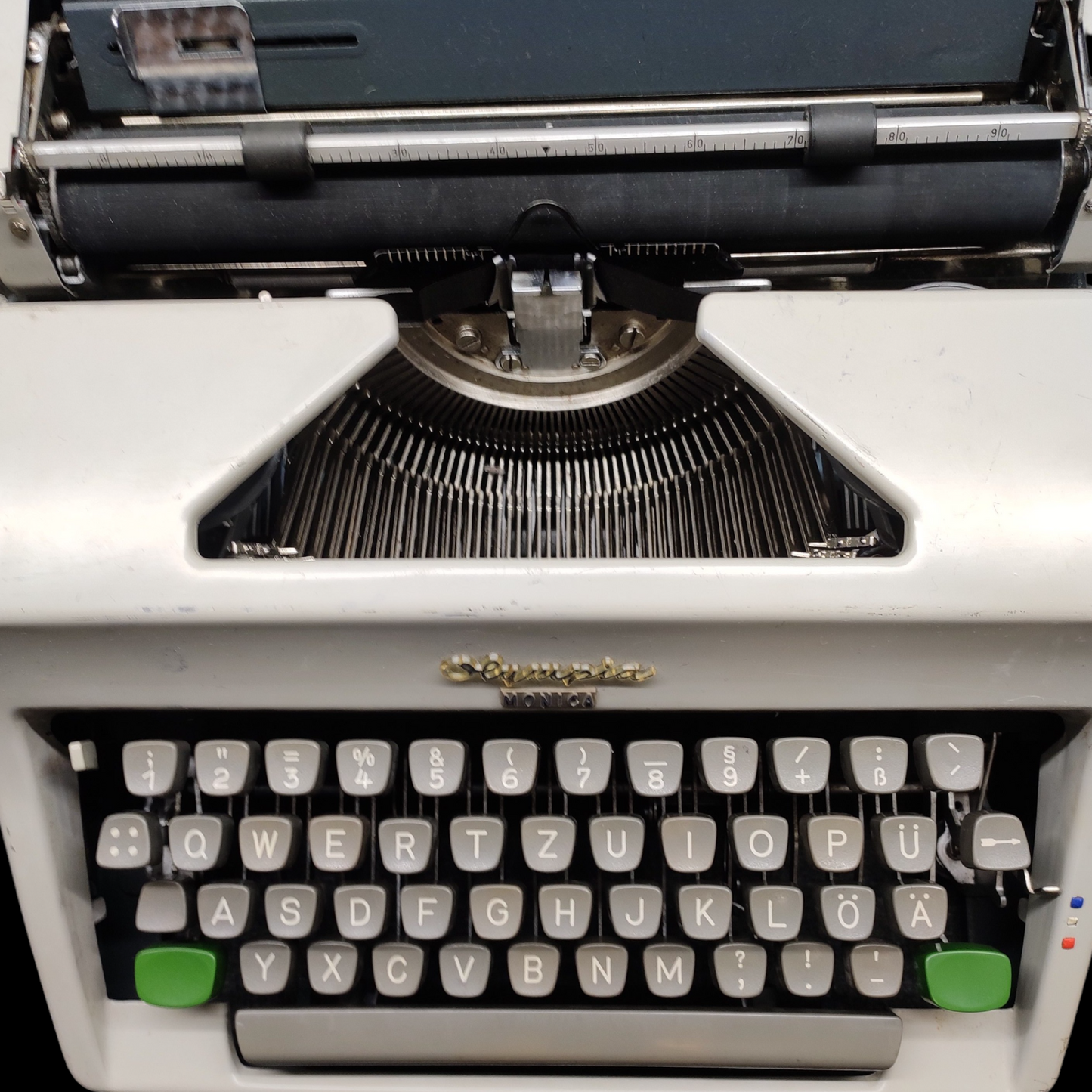 Image of Olympia Monica Typewriter. Available from universaltypewritercompany.in