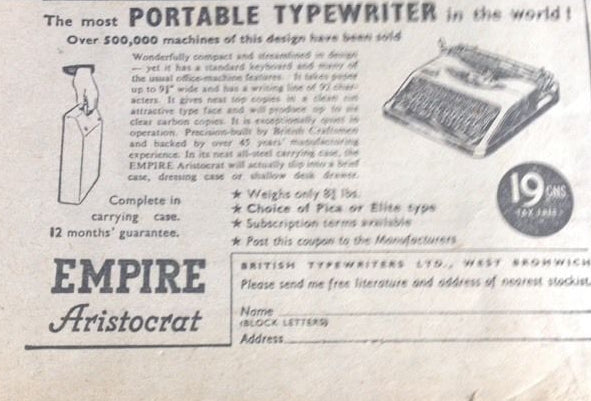 Empire Aristocrat Typewriter