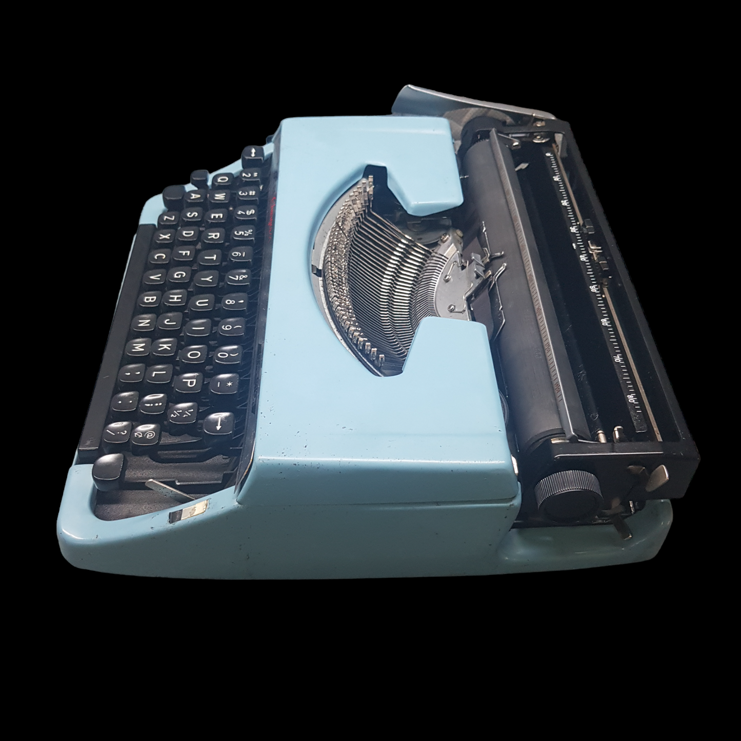Image of Brother Charger 11 Typewriter. Portable Typewriter. Original Blue. Made in Japan. Available from universaltypewritercompany.in.