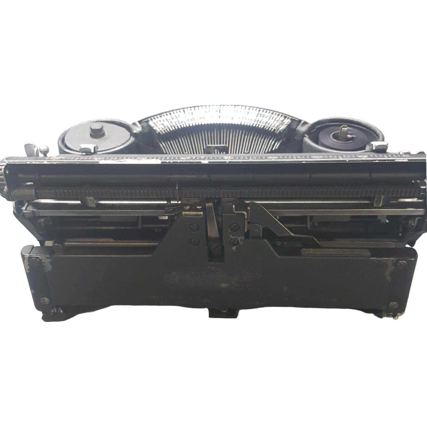 Image of Remington Noiseless Vintage Typewriter. A midsize, portable typewriter. Made in the USA with WW-II frame. Available from universaltypewritercompany.in.