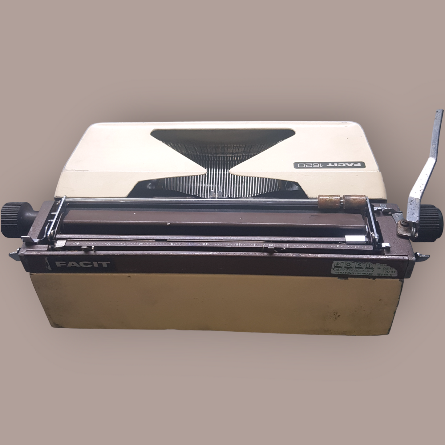 Image of Facit 1620 Typewriter. A Midsize, Rare, Portable Typewriter. Made in Switzerland. Available from universaltypewritercompany.in