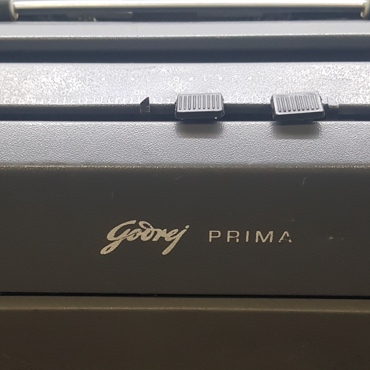 Image of Godrej Prima Hindi Keyboard Typewriter. Desktop Typewriter. Indian Made. Available from universaltypewritercompany.in