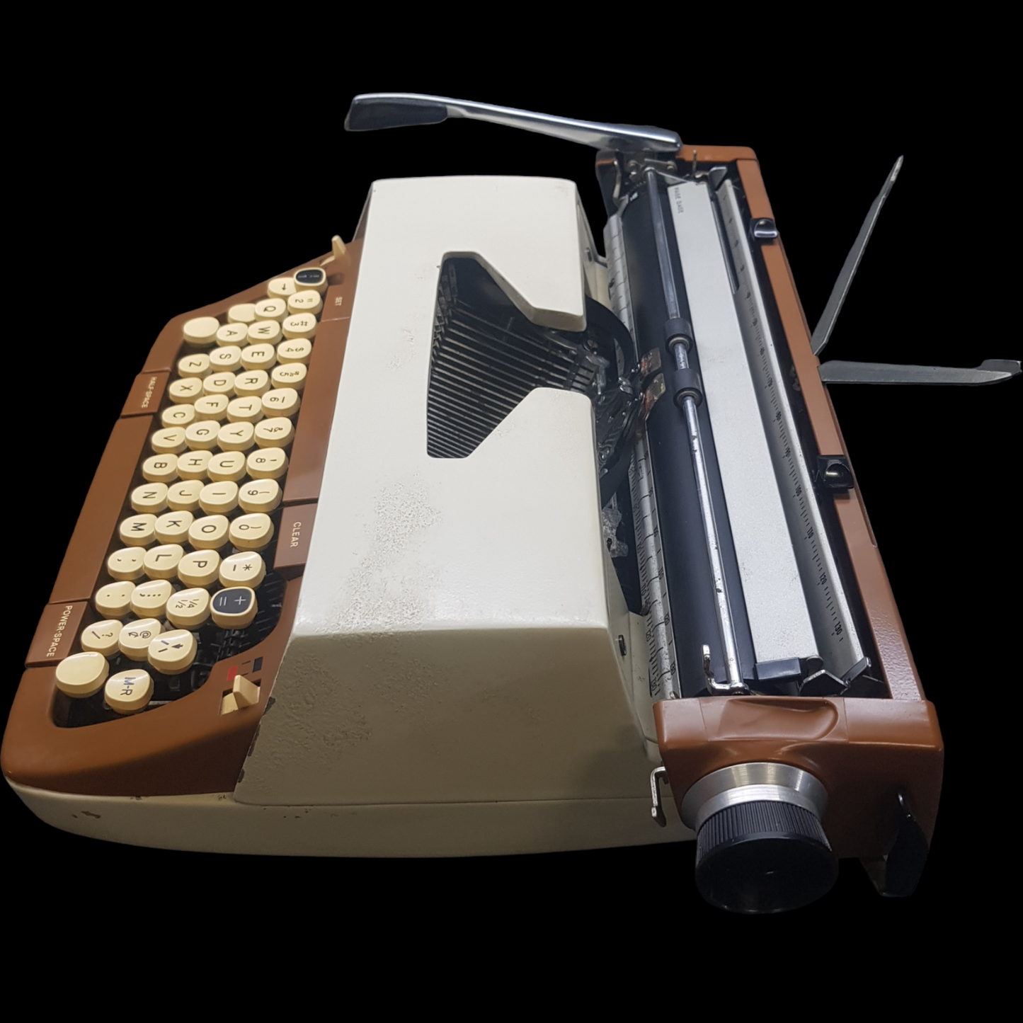 Image of SCM Smith Corona Classic Typewriter. A Big Portable typewriter. Made in the USA. Available from Universal Typewriter Company.