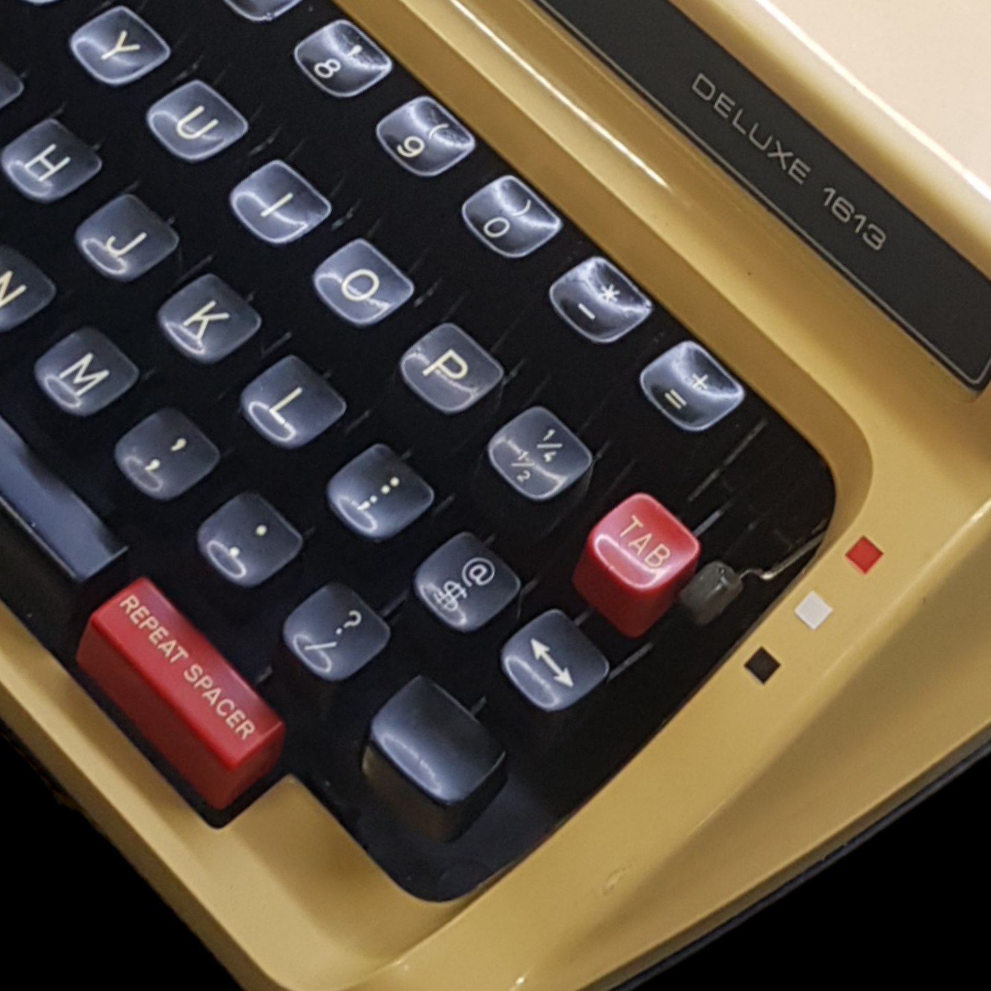 Image of Brother DLX 1613 Typewriter. Portable Typewriter. Fibre Body . Made in Japan. Available from universaltypewritercompany.in