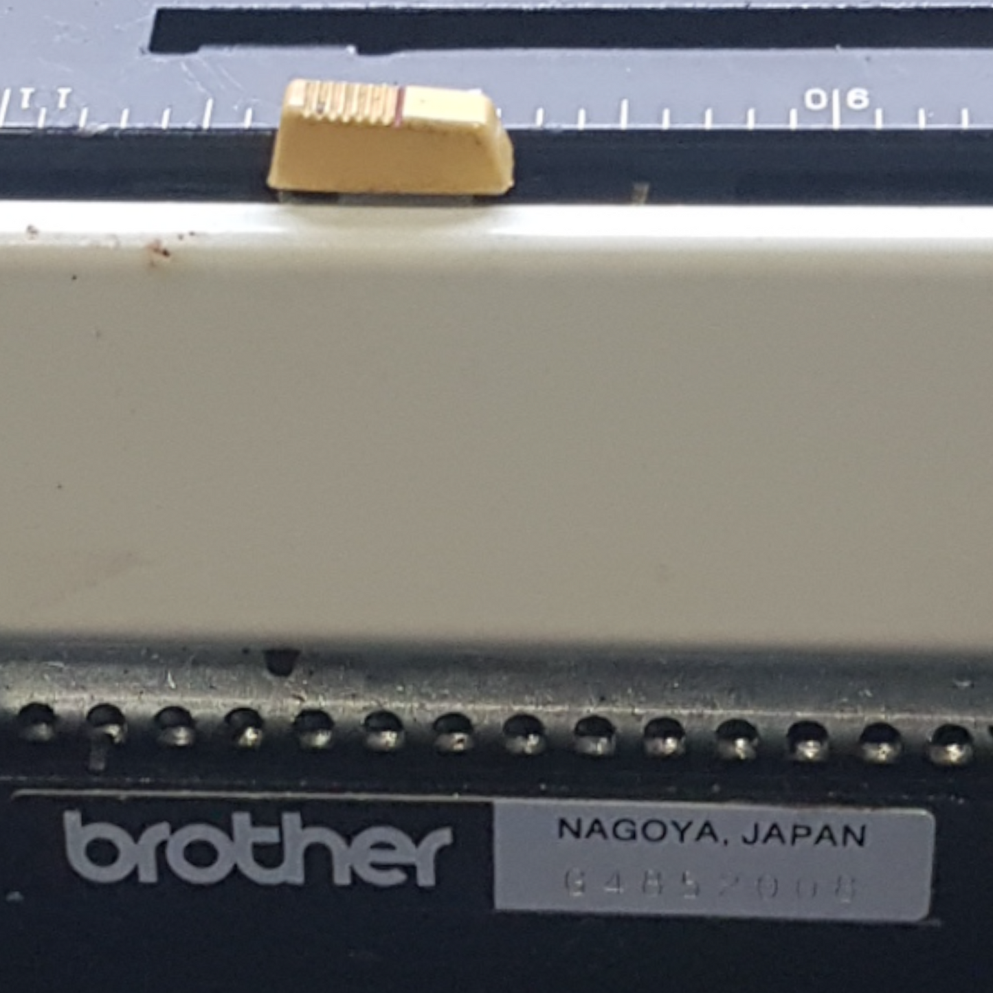 Image of Brother DLX 1613 Typewriter. Portable Typewriter. Fibre Body . Made in Japan. Available from universaltypewritercompany.in