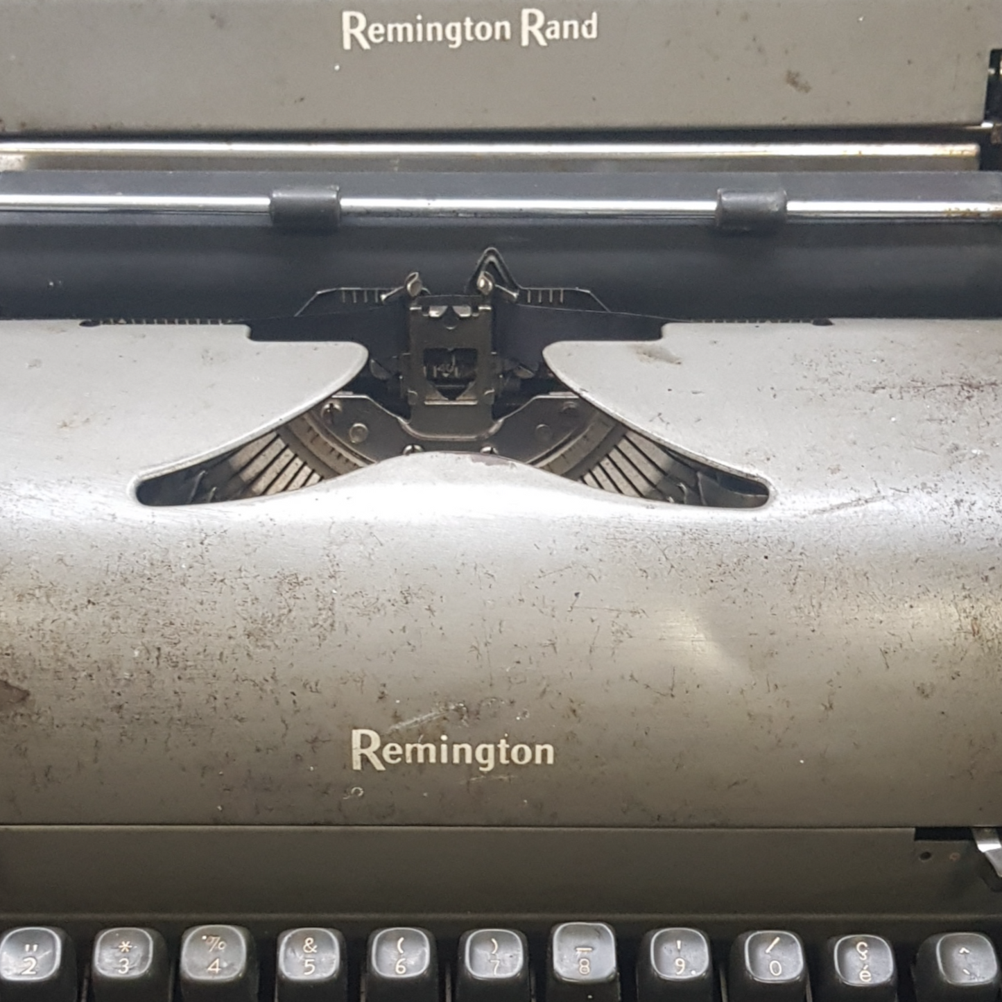 Image of Remington Personal Typewriter. A mid Size Portable Typewriter. Made in the USA. Available from Universal Typewriter Company.