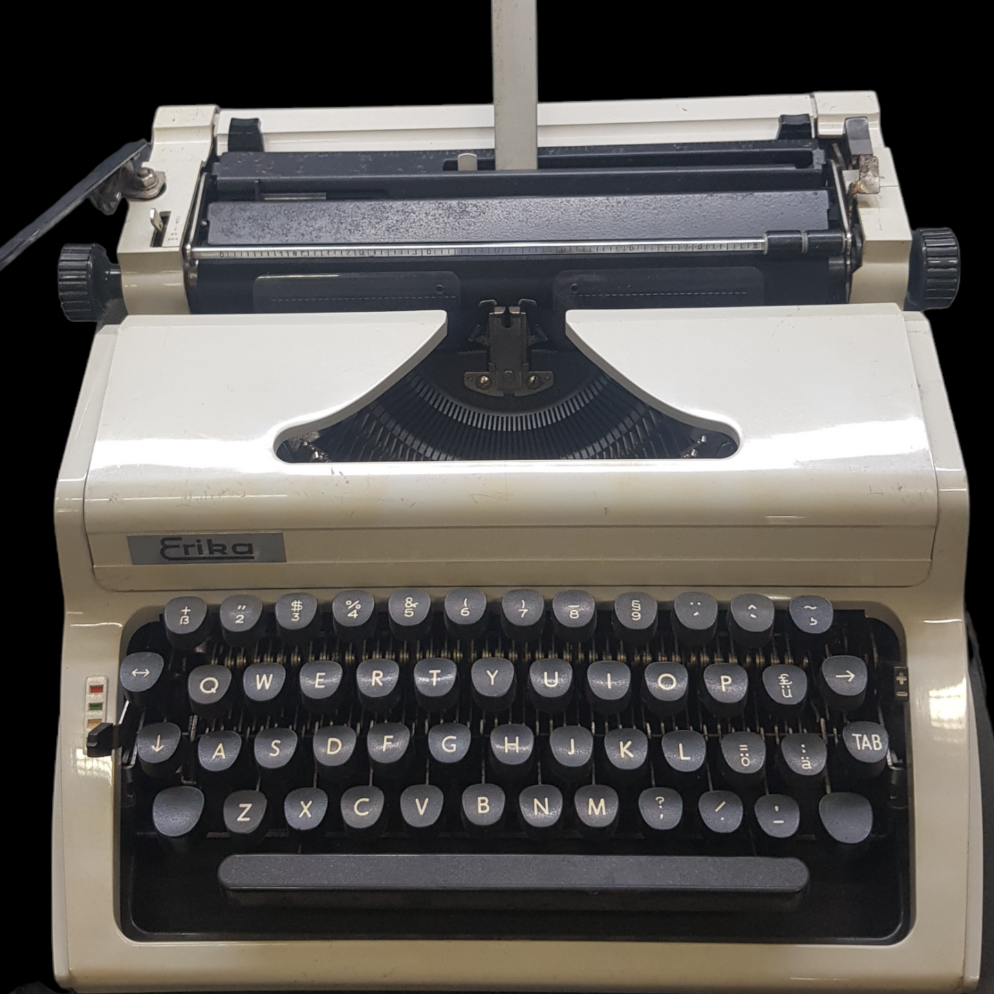 Image of Erika Model 42 Typewriter. Fibre body. Made in Germany. Available from universaltypewritercompany.in.