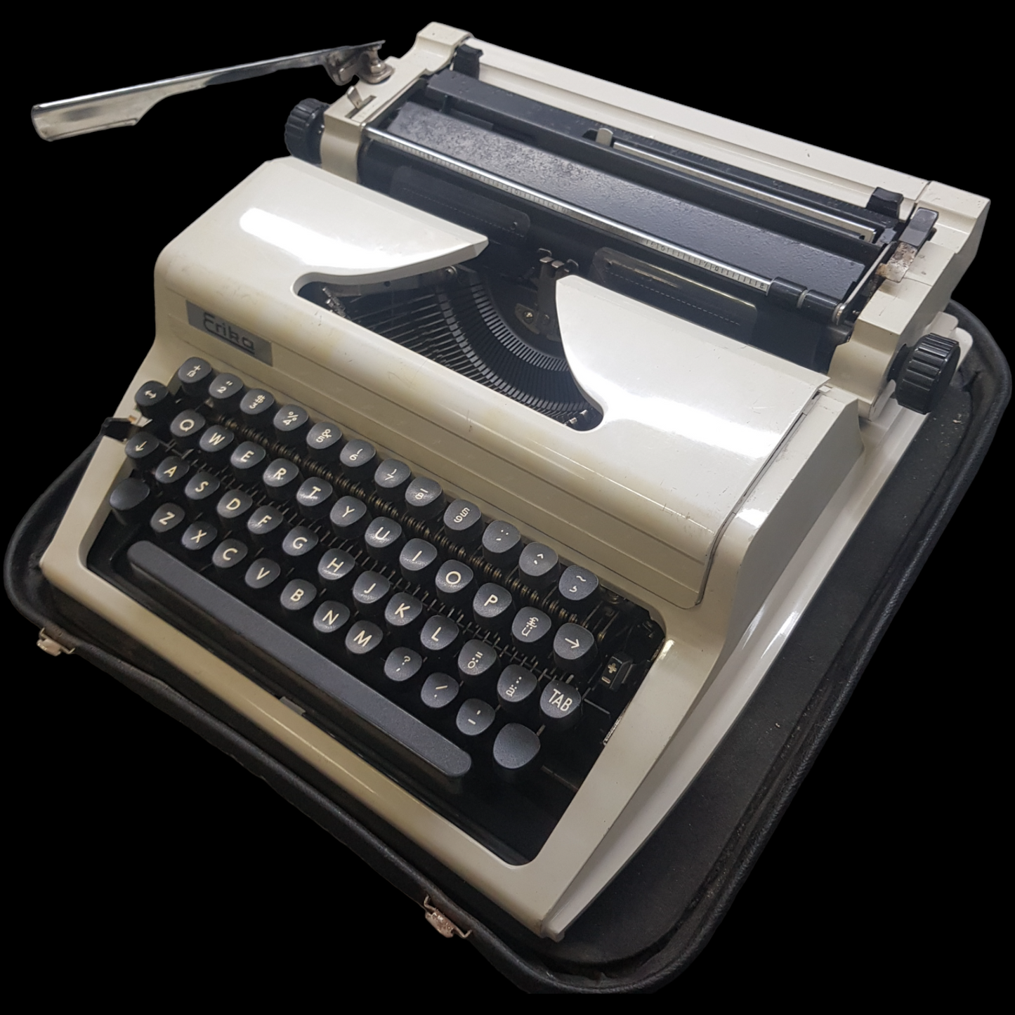 Image of Erika Model 42 Typewriter. Fibre body. Made in Germany. Available from universaltypewritercompany.in.