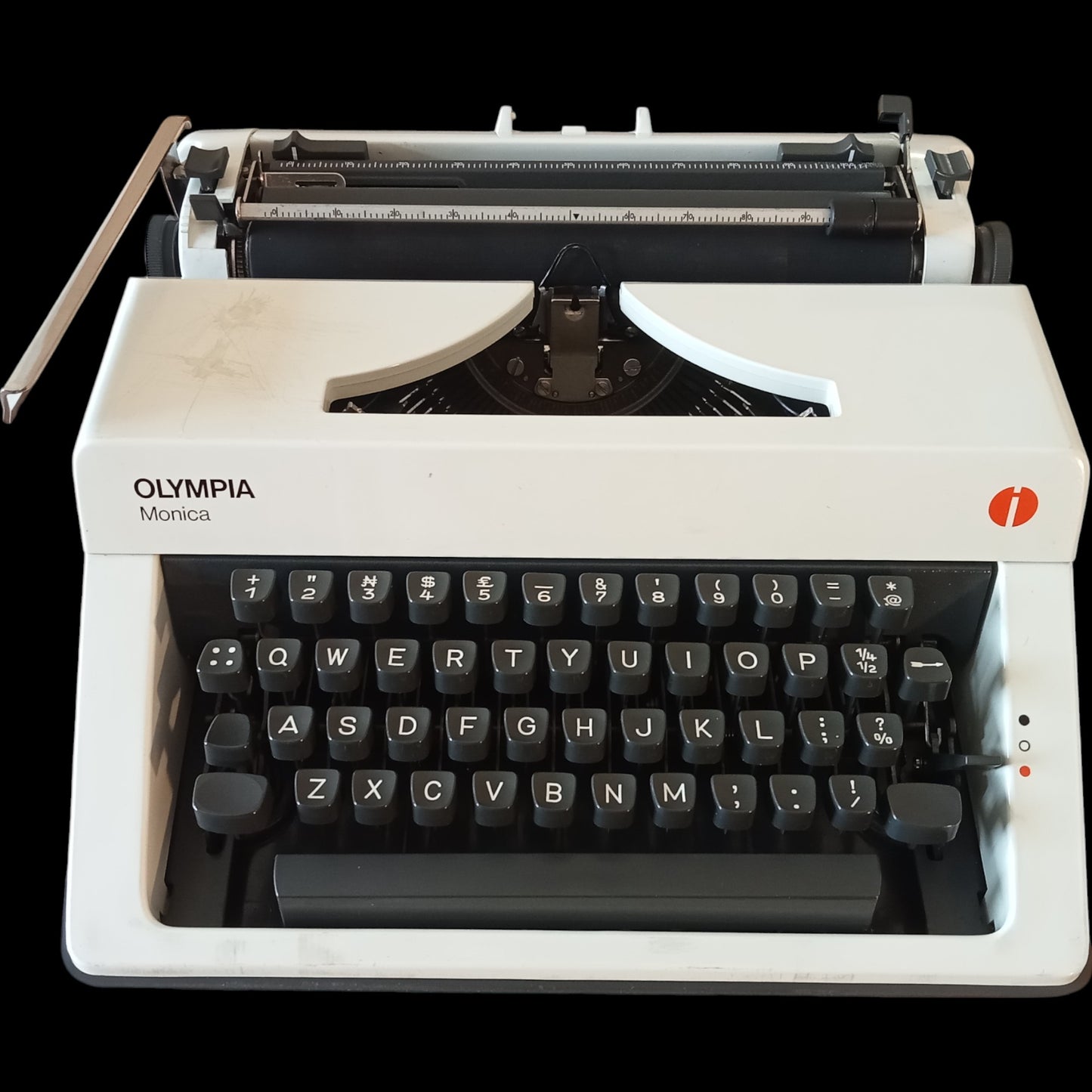 Image of Olympia Monica Typewriter. Available from universaltypewritercompany.in