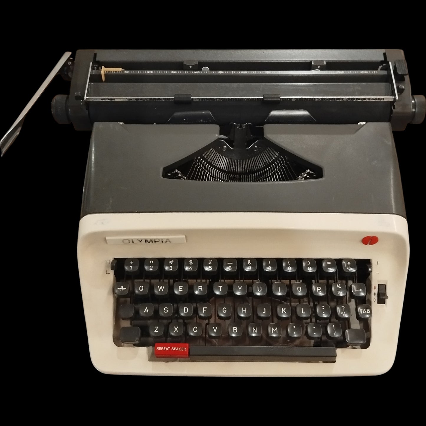 Image of Olympia - 12 inch Roller Landscape Mode - Typewriter. Available from universaltypewritercompany.in