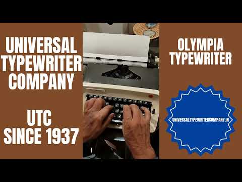 Typing Demonstration Video of Olympia - 12 inch Roller Landscape Mode - Typewriter. Available from universaltypewritercompany.in