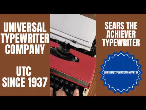 Typing Demonstration Video of Sears The Achiever Typewriter. Available from universaltypewritercompany.in