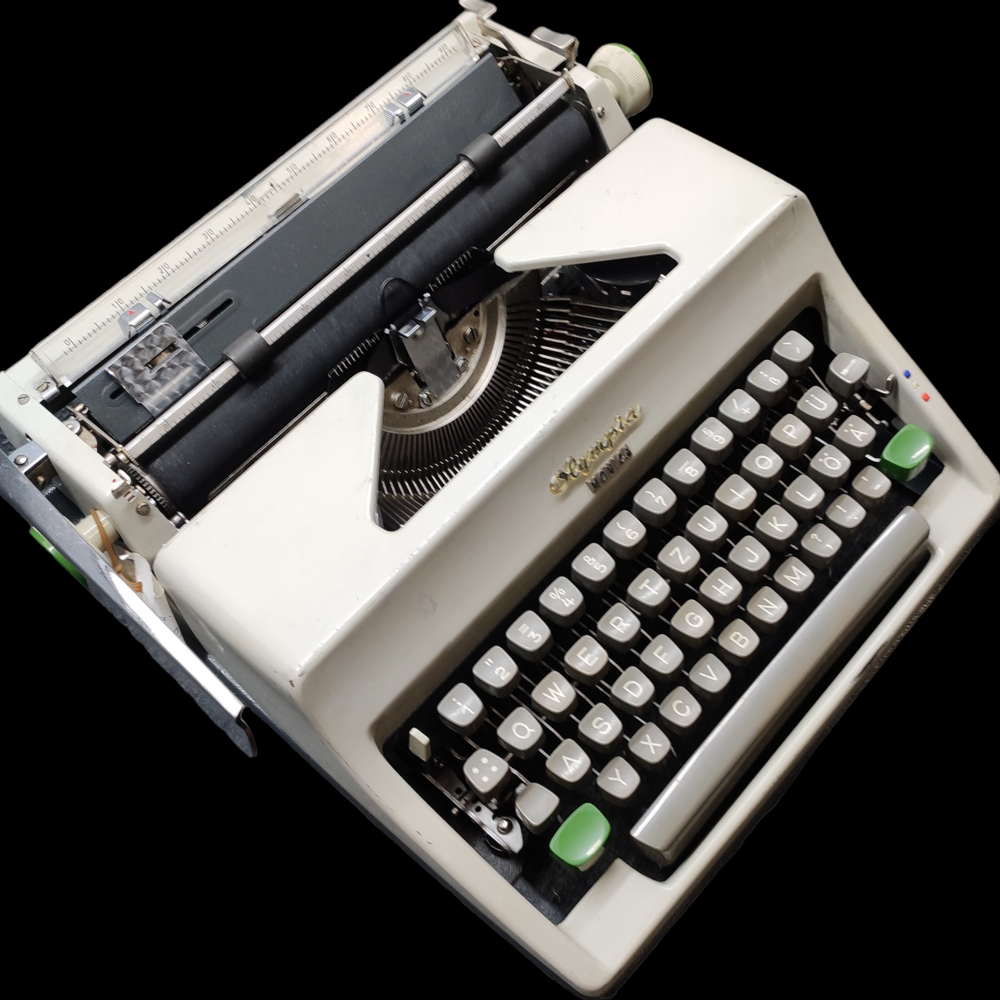 Image of Olympia Monica Typewriter. Available from universaltypewritercompany.in
