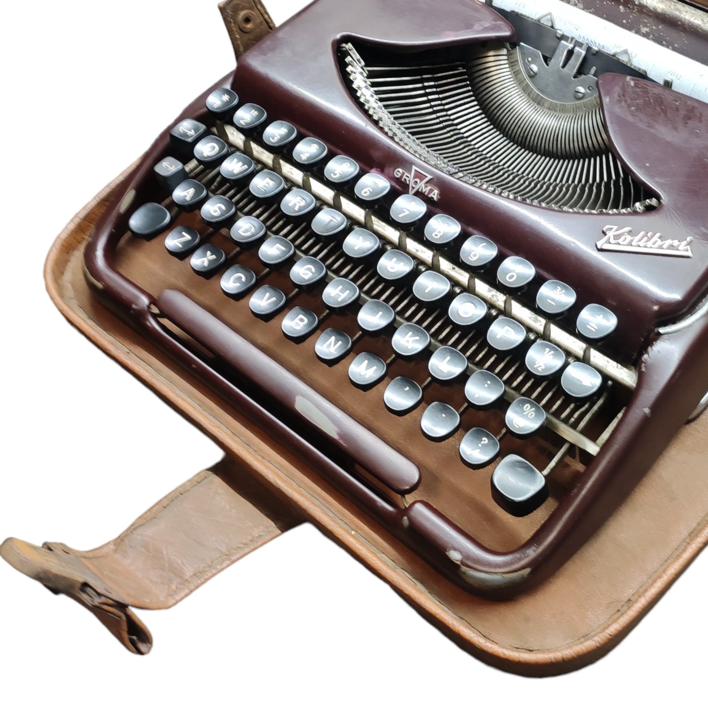 Image of Groma Kolibri Typewriter. Available from universaltypewritercompany.in