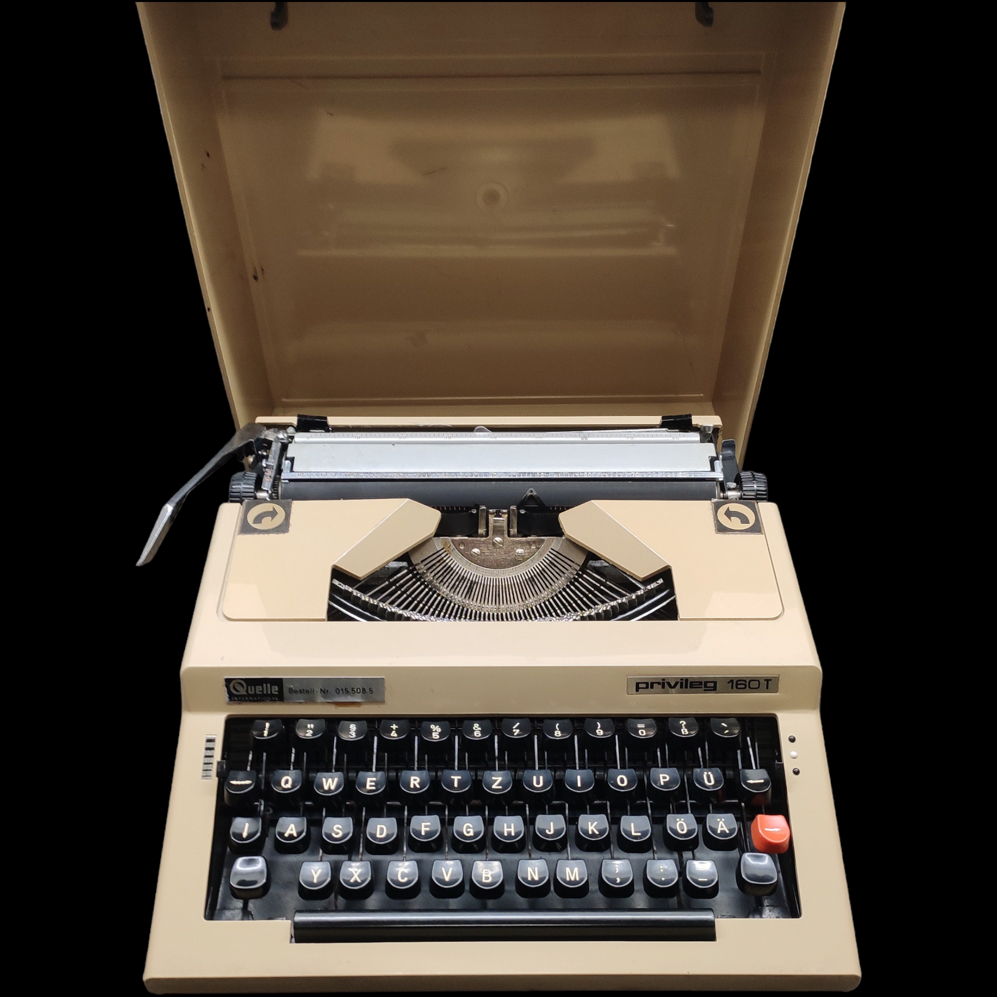 Image of Privileg 160T Typewriter. Available from universaltypewritercompany.in