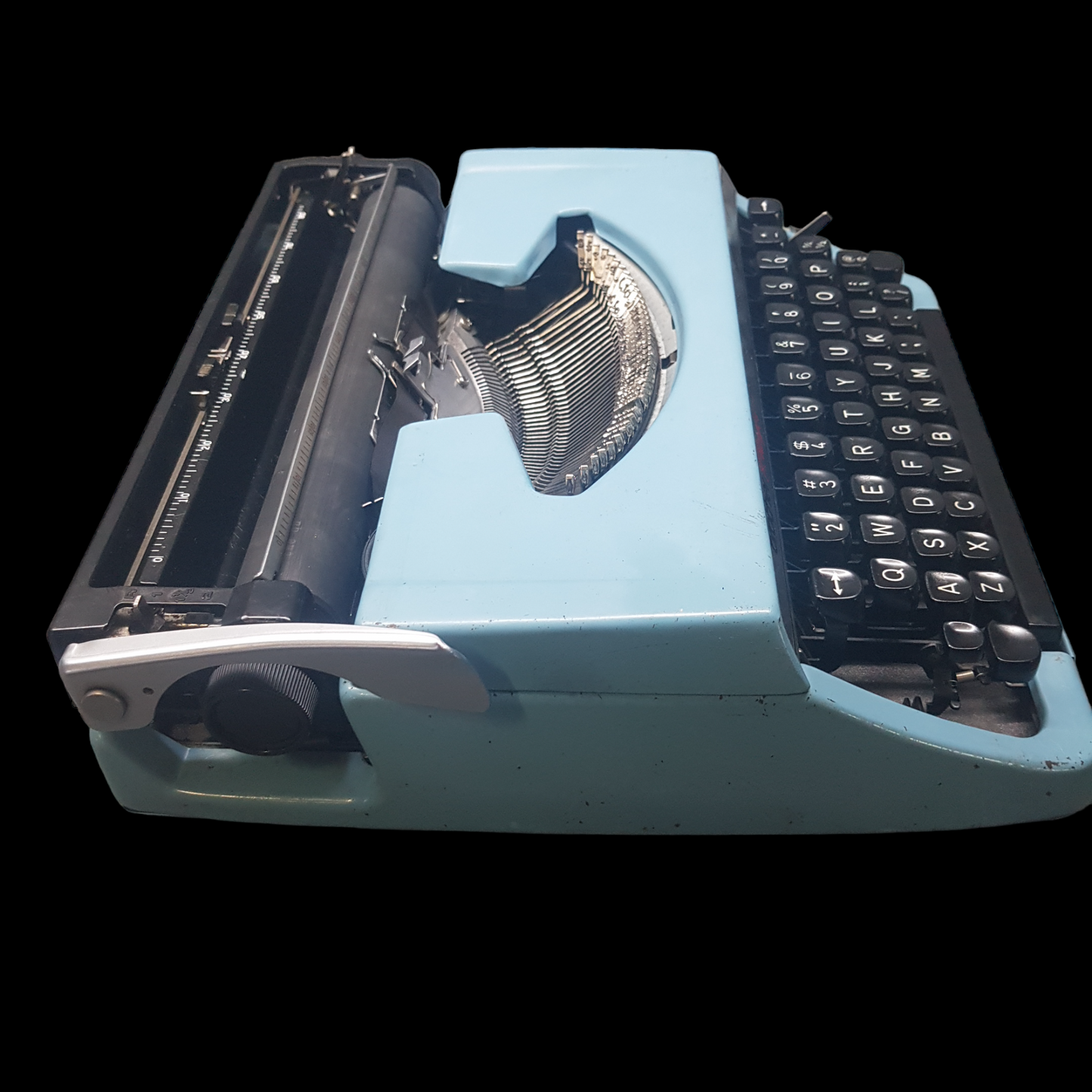 Image of Brother Charger 11 Typewriter. Portable Typewriter. Original Blue. Made in Japan. Available from universaltypewritercompany.in.