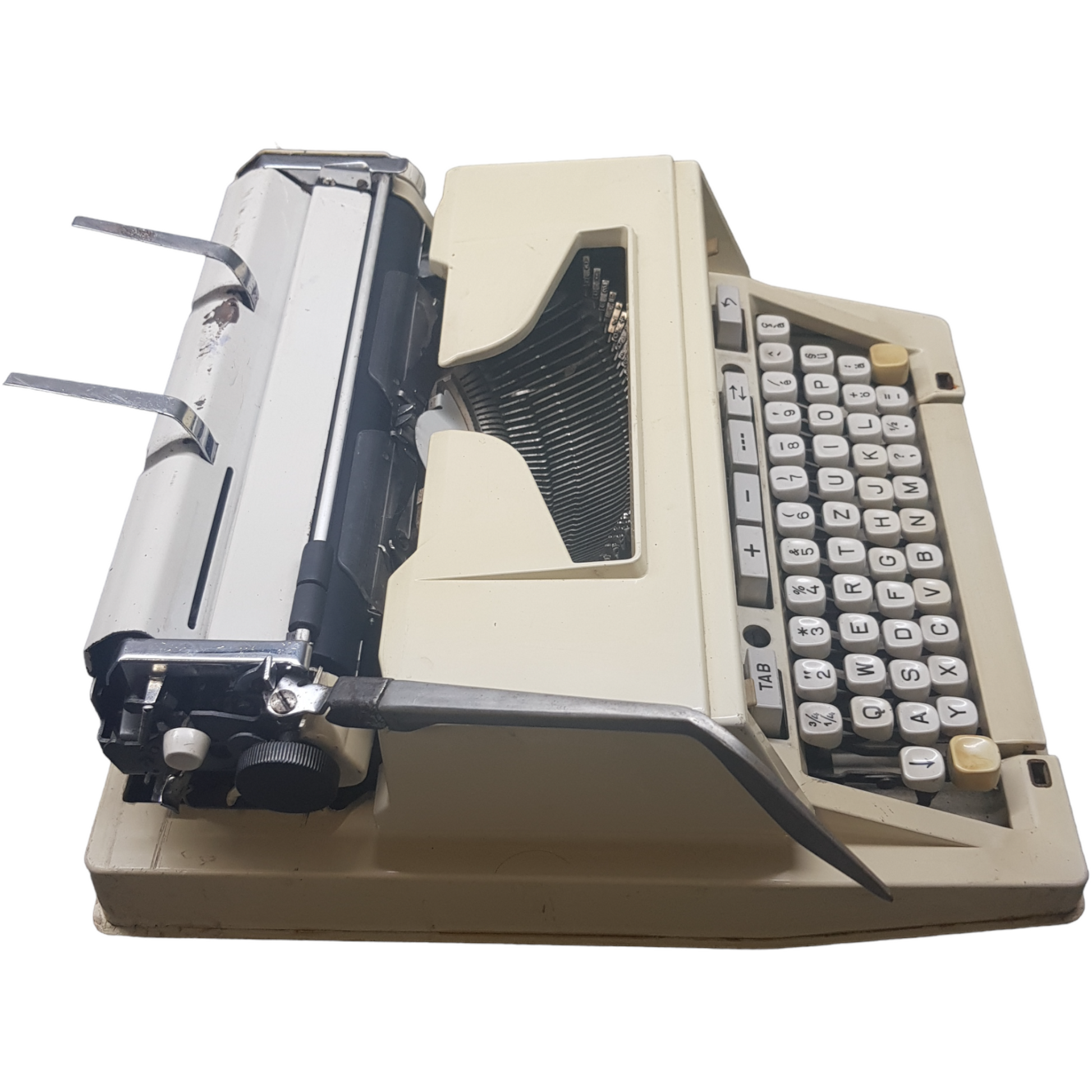 Image of Hermes 3000 Typewriter. Big Portable Typewriter. Swiss Made. Available from universaltypewritercompany.in