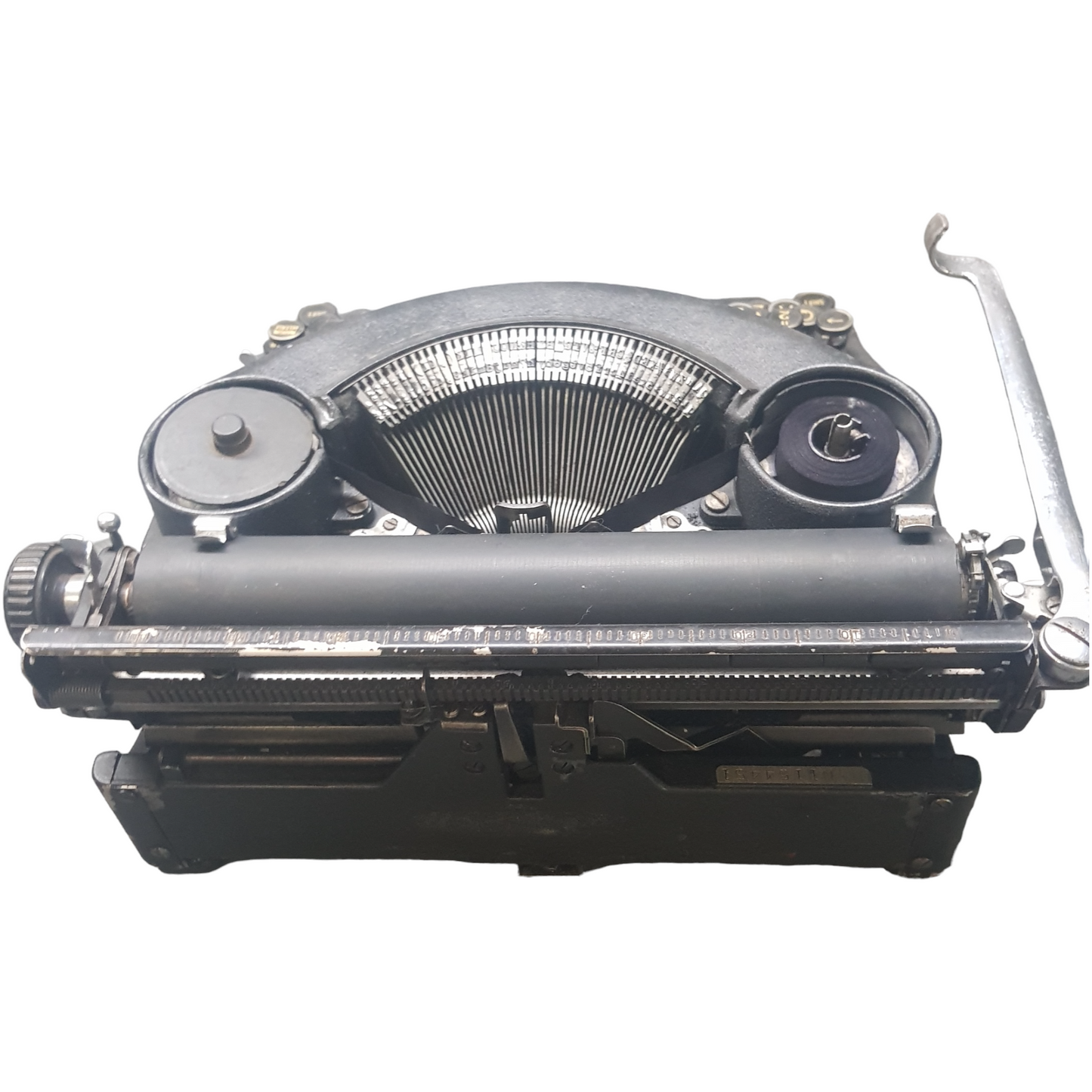 Image of Remington Noiseless Vintage Typewriter. A midsize, portable typewriter. Made in the USA with WW-II frame. Available from universaltypewritercompany.in.