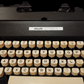 Image of Olivetti Lettera 37 Typewriter. Portable Typewriter. Made in Europe. Available with cover. Available from universaltypewritercompany.in