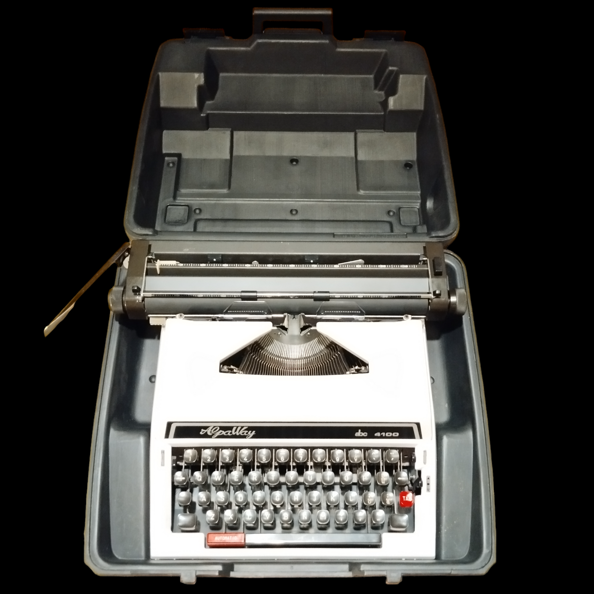 Image of AlpaWay abc 4100 Typewriter. Extremely Rare Typewriter. Available from Universal Typewriter Company.