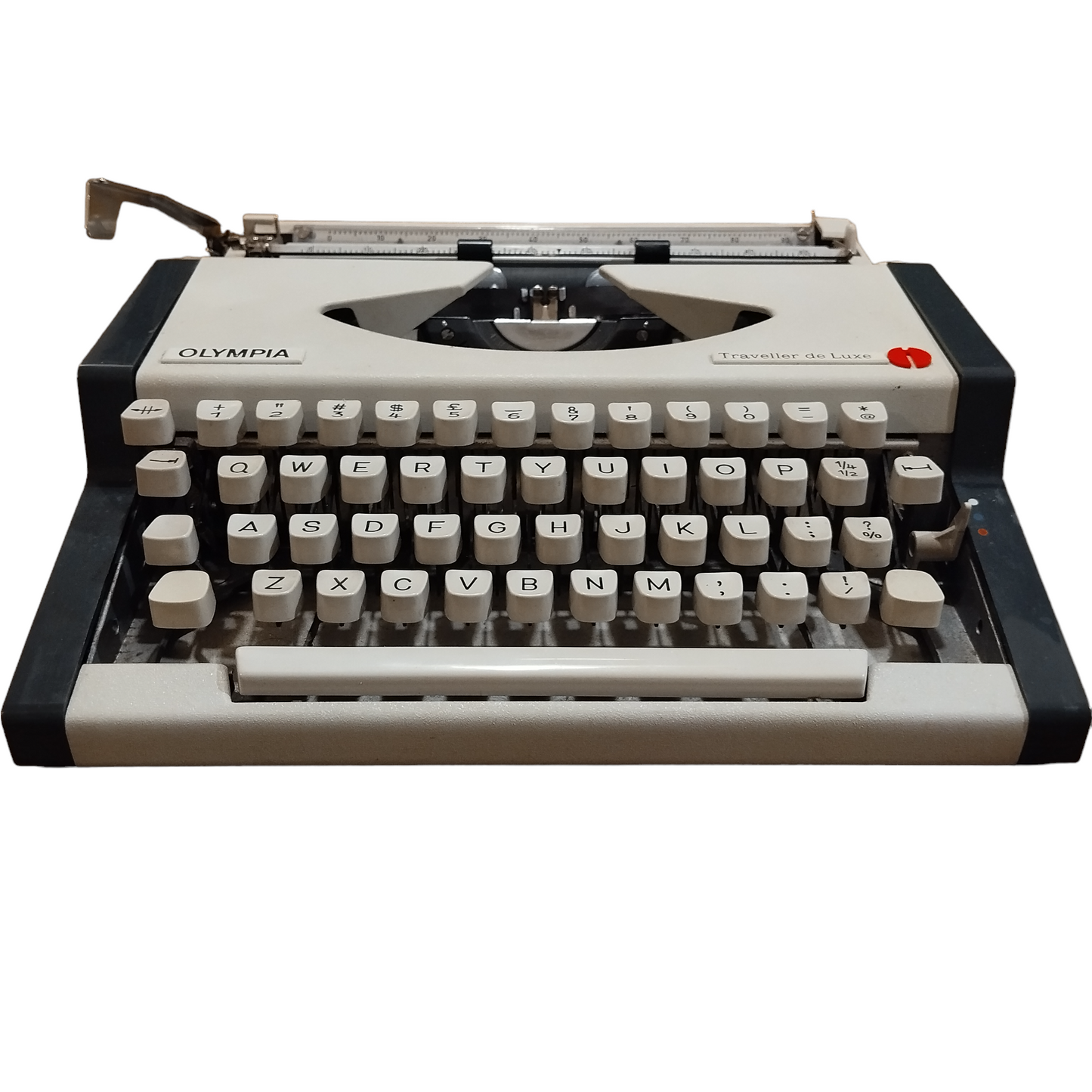 Image of Olympia Traveller de Luxe Typewriter. Available from universaltypewritercompany.in