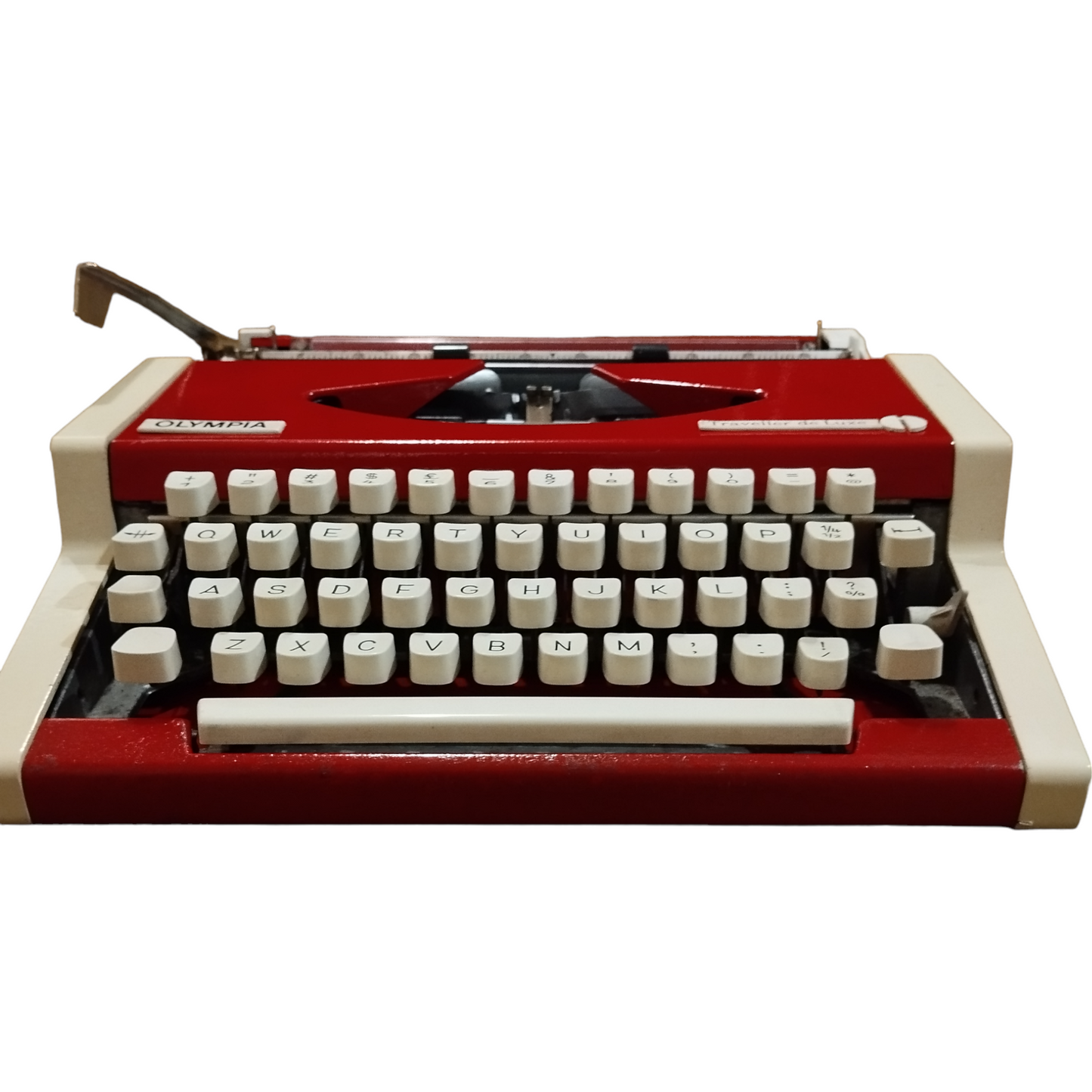 Image of Olympia Traveller de Luxe Typewriter. Available from universaltypewritercompany.in