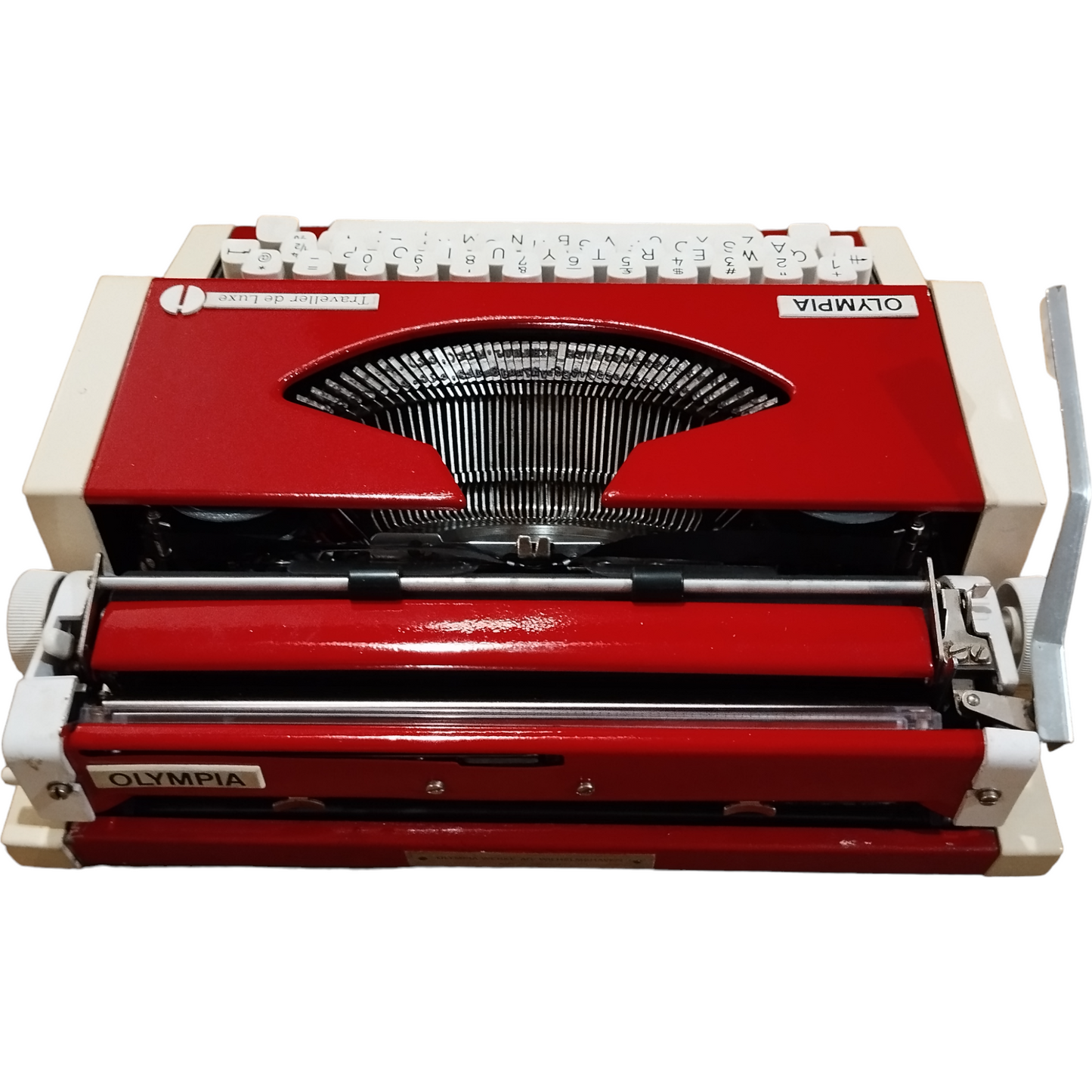 Image of Olympia Traveller de Luxe Typewriter. Available from universaltypewritercompany.in