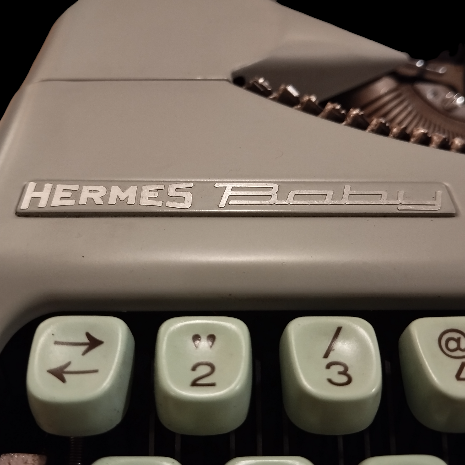 Image of Hermes Baby Typewriter. Available from universaltypewritercompany.in