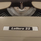 Image of Olivetti Lettera 22 Typewriter. Available from universaltypewritercompany.in