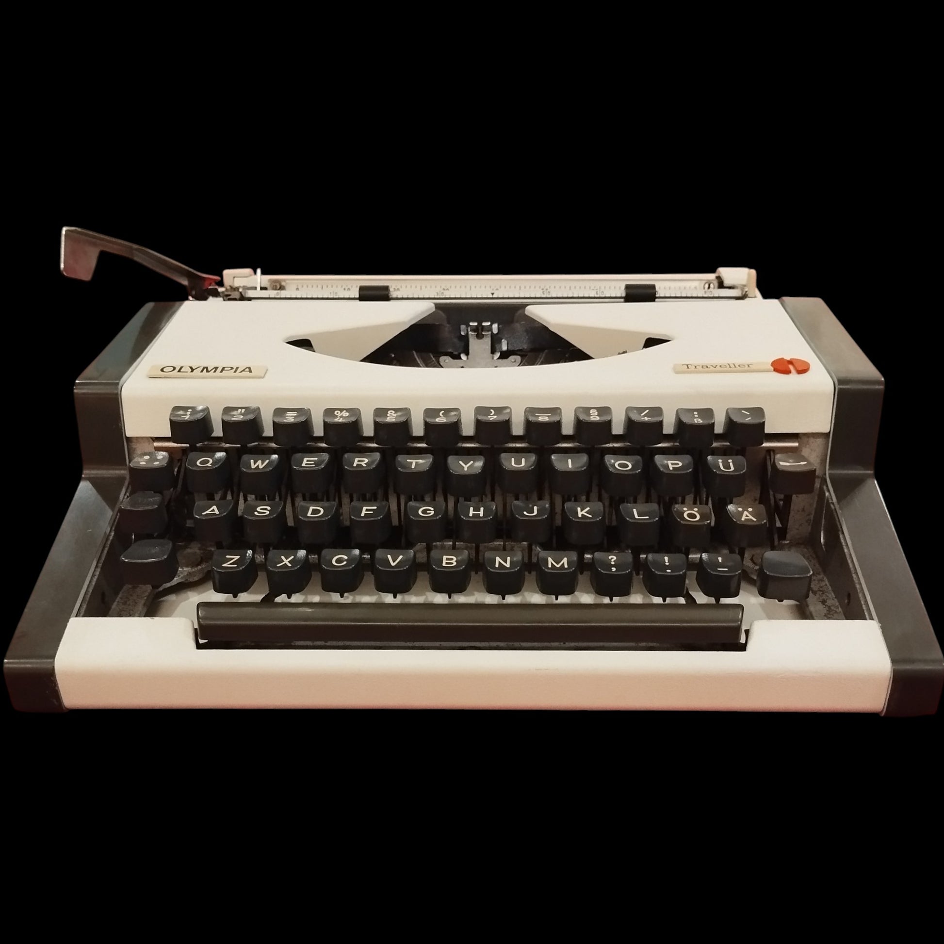 Image of Olympia Traveller Typewriter. Available from universaltypewritercompany.in
