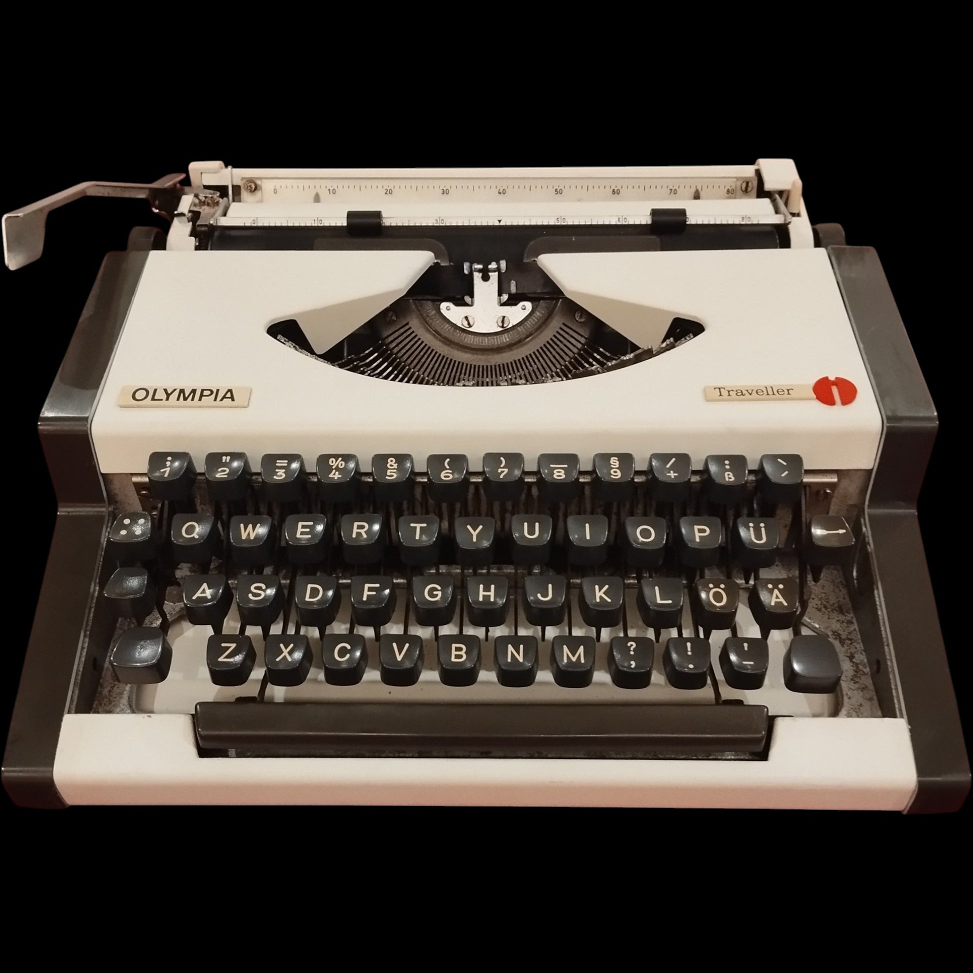 Image of Olympia Traveller Typewriter. Available from universaltypewritercompany.in