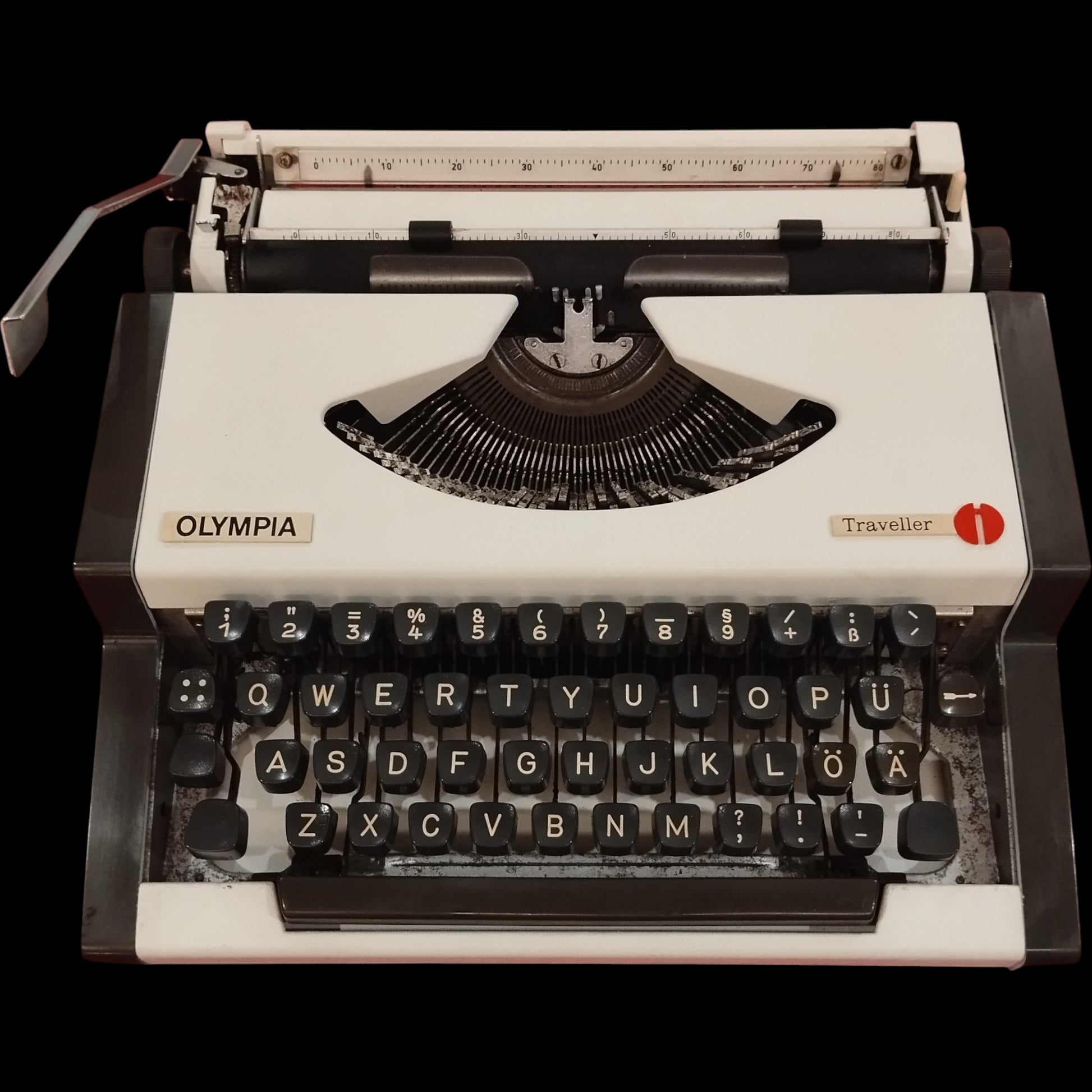 Image of Olympia Traveller Typewriter. Available from universaltypewritercompany.in