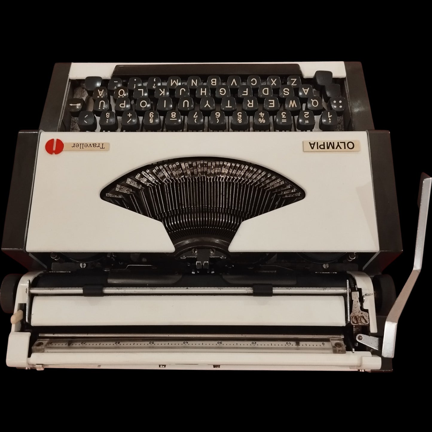 Image of Olympia Traveller Typewriter. Available from universaltypewritercompany.in