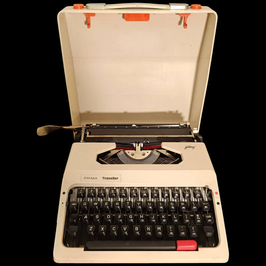 Image of Godrej Prima Traveller Typewriter.
Available from universaltypewritercompany.in