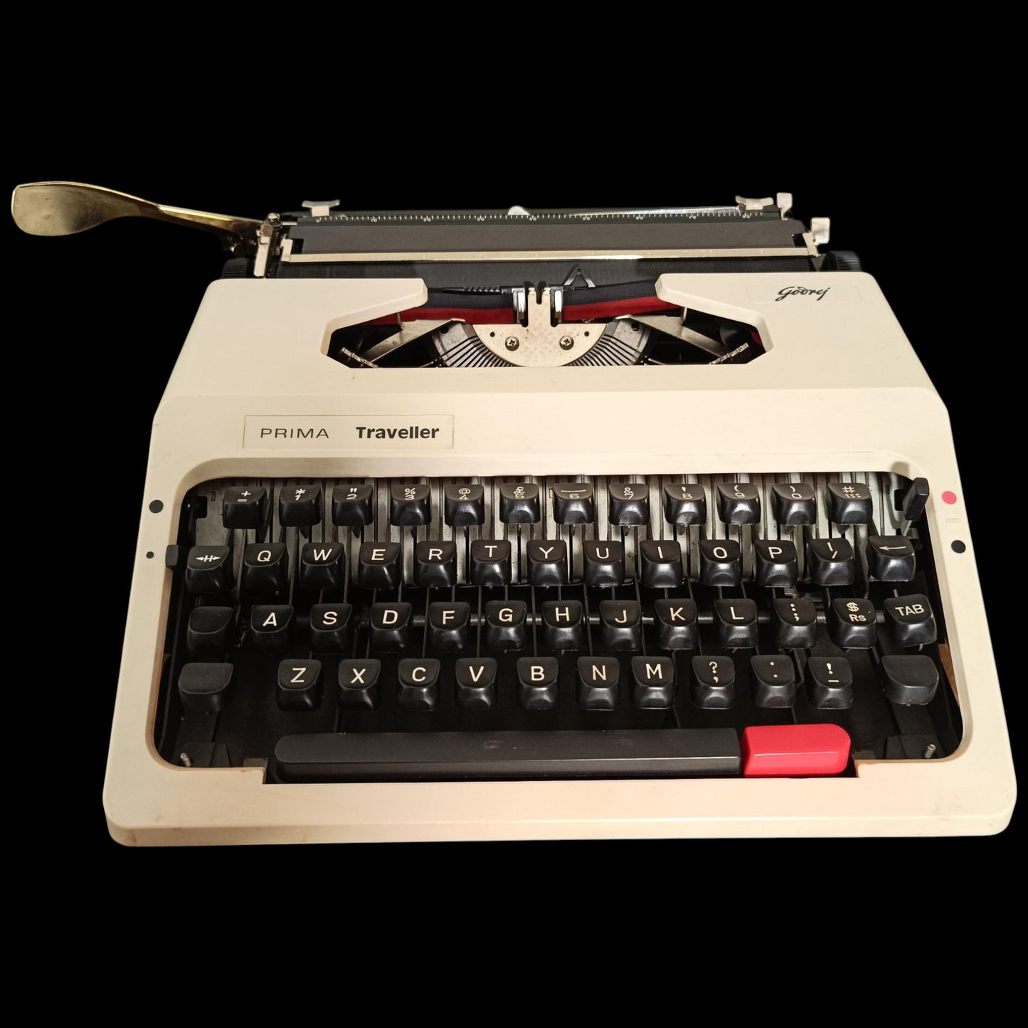 Image of Godrej Prima Traveller Typewriter.
Available from universaltypewritercompany.in