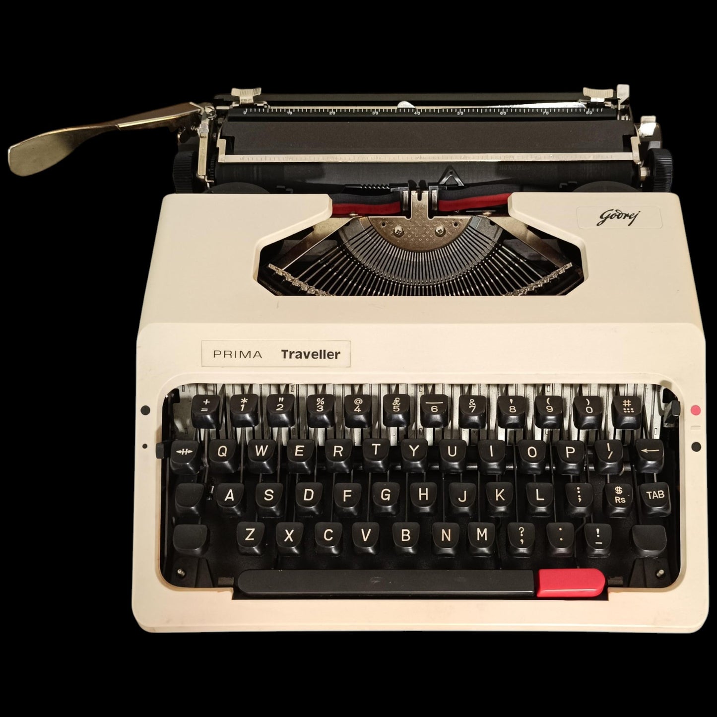 Image of Godrej Prima Traveller Typewriter.
Available from universaltypewritercompany.in