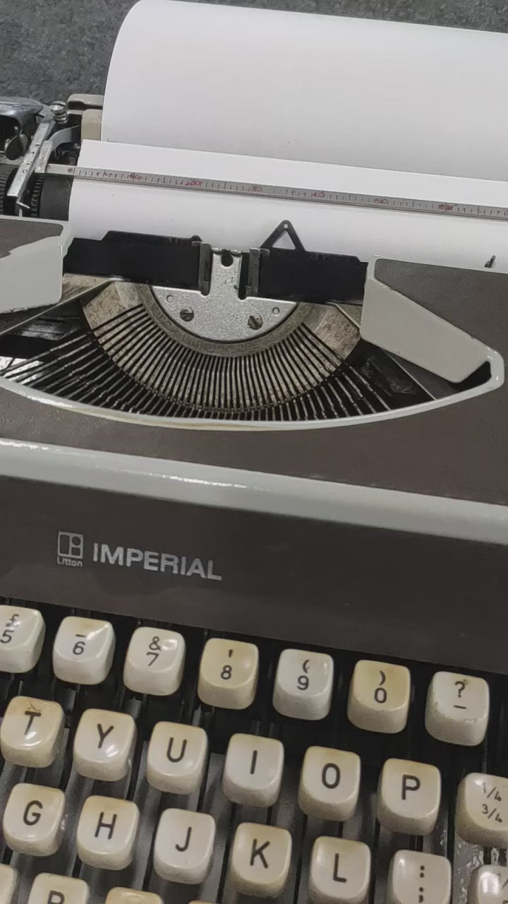 Video of Imperial Typewriter. Portable Typewriter. Made in Japan. Available from universaltypewritercompany.in