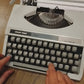 Video of Silver Reed 750 Typewriter. Available from universaltypewritercompany.in