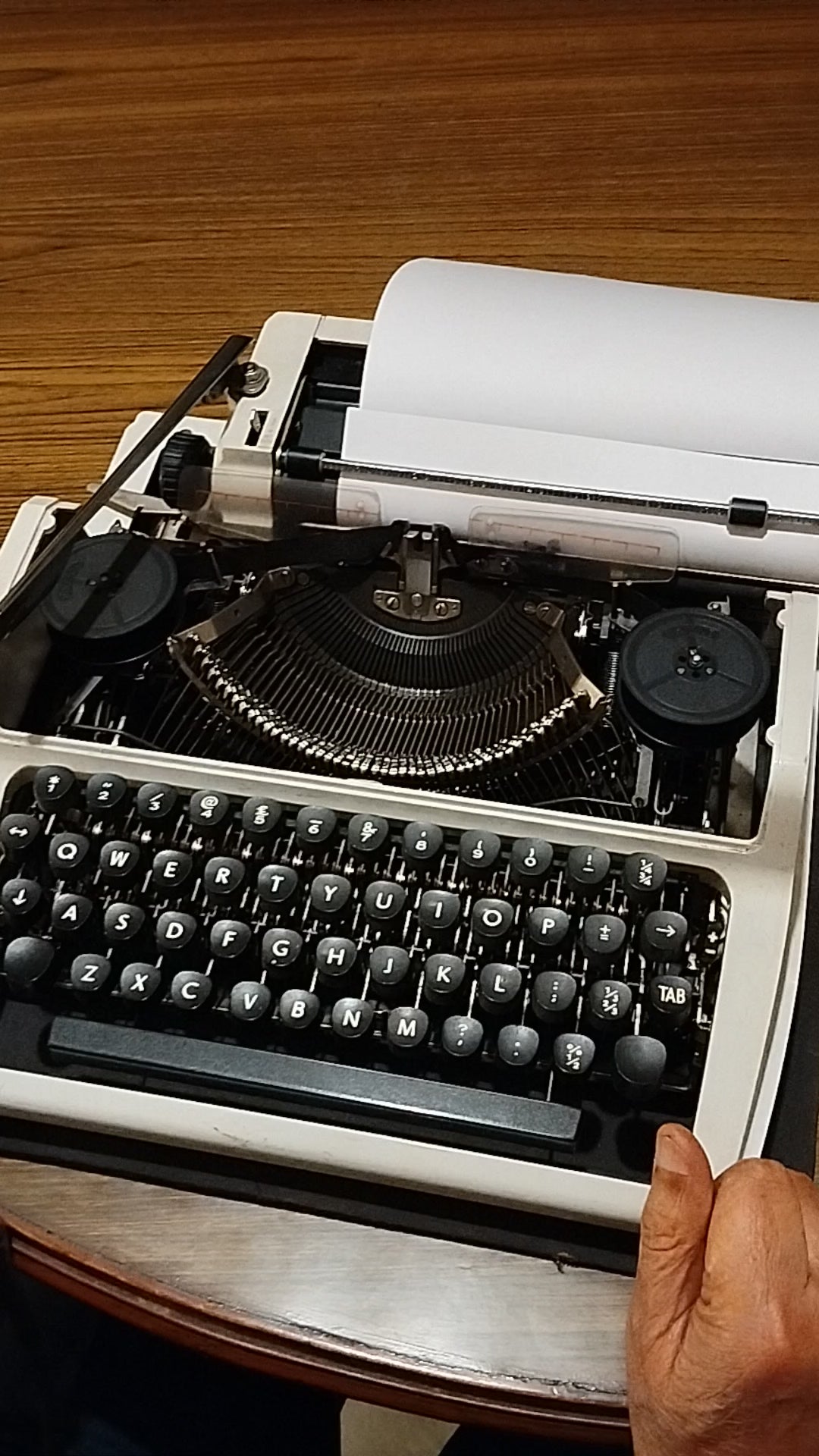 Video of Erika Typewriter. Portable Typewriter. Made in Germany. Available from universaltypewritercompany.in