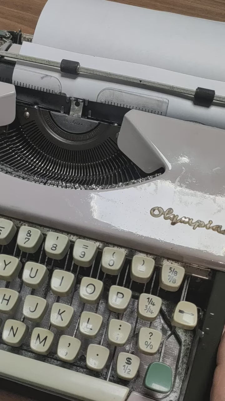 Video of Olympia SF Model Typewriter. Available from universaltypewritercompany.in