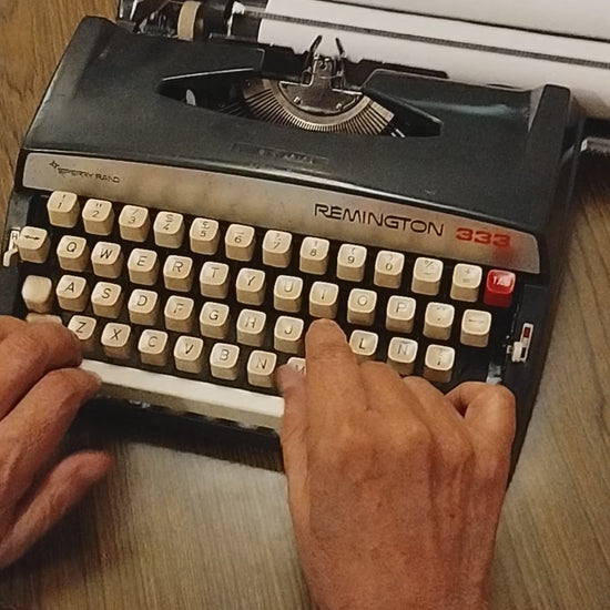Video of Remington 333 Typewriter. Available from universaltypewritercompany.in