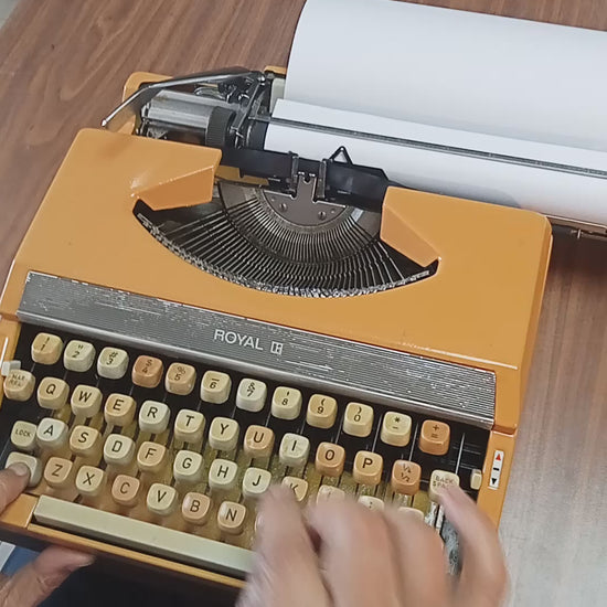 Video of Royal Mercury Typewriter. Available from universaltypewritercompany.in