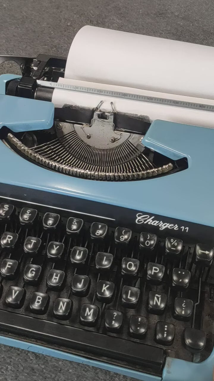 Video of Brother Charger 11 Typewriter. Available from universaltypewritercompany.in