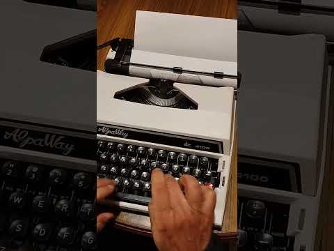 Typing Demonstration Video of AlpaWay abc 4100 Typewriter. Extremely Rare Typewriter. Available from Universal Typewriter Company.