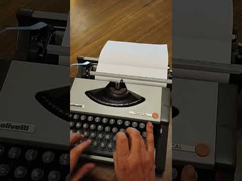 Typing Demonstration Video of Olivetti Tropical Typewriter. Available from universaltypewritercompany.in