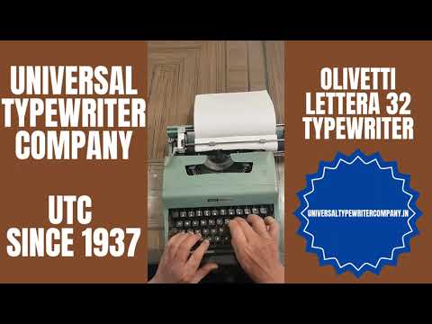 Typing Demonstration Video of Olivetti Lettera 32 Typewriter. Available from universaltypewritercompany.in