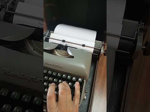 Typing Demonstration Video of Remington TR Old Model Typewriter. Available from universaltypewritercompany.in