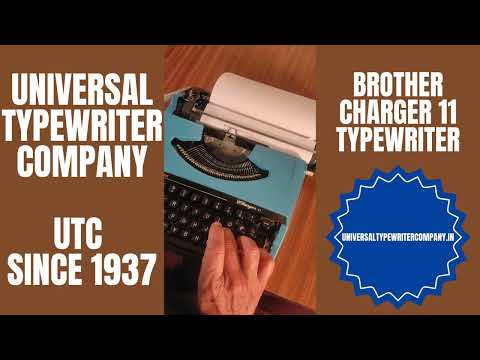 Typing Demonstration Video of Brother Charger 11 Typewriter. Available from universaltypewritercompany.in