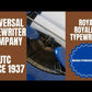 Typing Demonstration Video of Royal Royalite Typewriter. Available from universaltypewritercompany.in