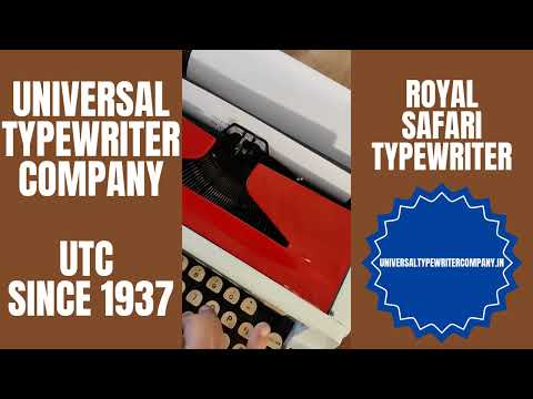 Typing Demonstration Video of Royal Safari Typewriter.
Available from universaltypewritercompany.in